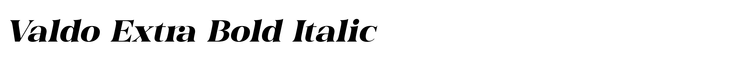 Valdo Extra Bold Italic